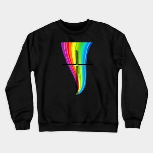 Cross Rainbow Flame 01 Crewneck Sweatshirt